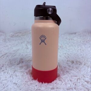 Hydro Flask thermos Coral and Crimson straw Bottle